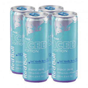 Набор Напиток Энергетический 4шт Red Bull Iced Edition Vanilla Berry 250ml - Retromagaz