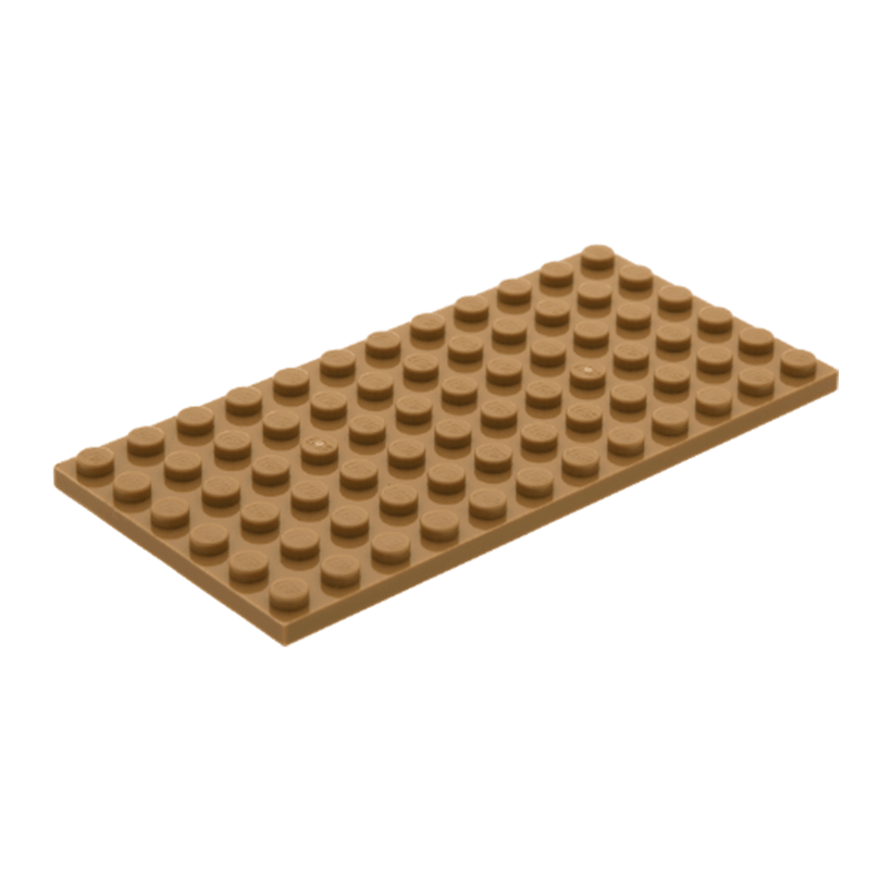 Пластина 4шт Lego Звичайна 6 x 12 3028 4266897 Dark Tan Б/У - Retromagaz