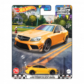Машинка Premium Hot Wheels '12 Mercedes-Benz C 63 AMG Coupe Black Series Boulevard 1:64 GJT68/HKF23 Yellow
