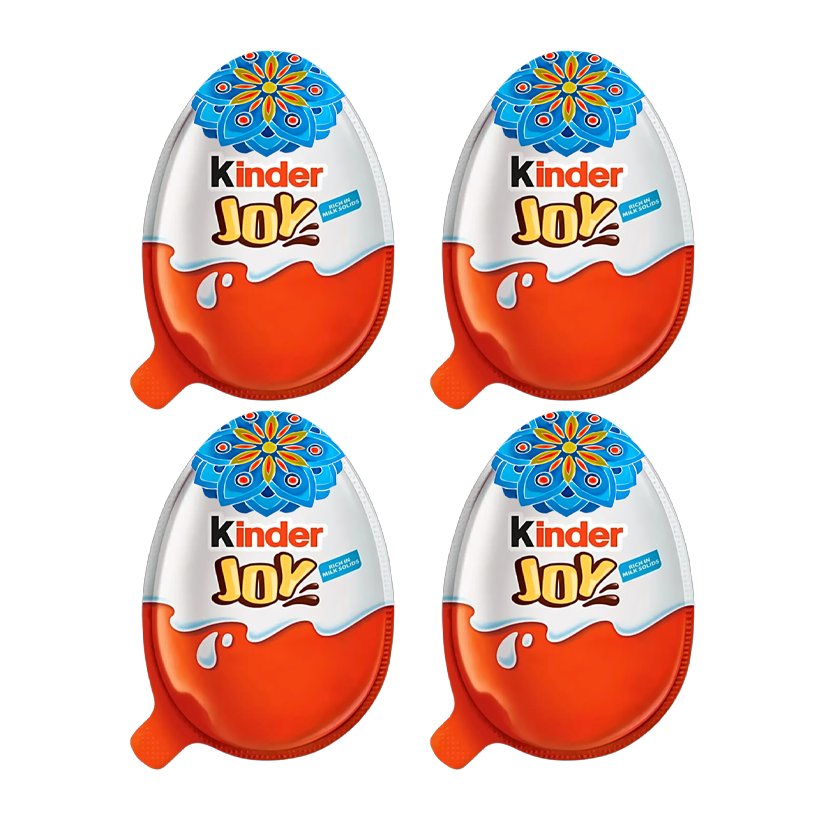 Набор Шоколадное Яйцо 4шт Kinder Joy For Boys Festive Edition 20g - Retromagaz