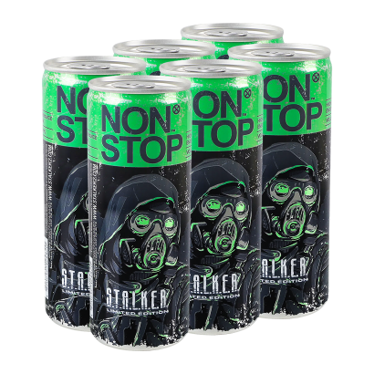 Набор Напиток Энергетический 6шт Non Stop Stalker 2 Green 250ml - Retromagaz