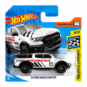 Машинка Базова Hot Wheels '19 Ford Ranger Raptor Speed Graphics 1:64 GHC85 White