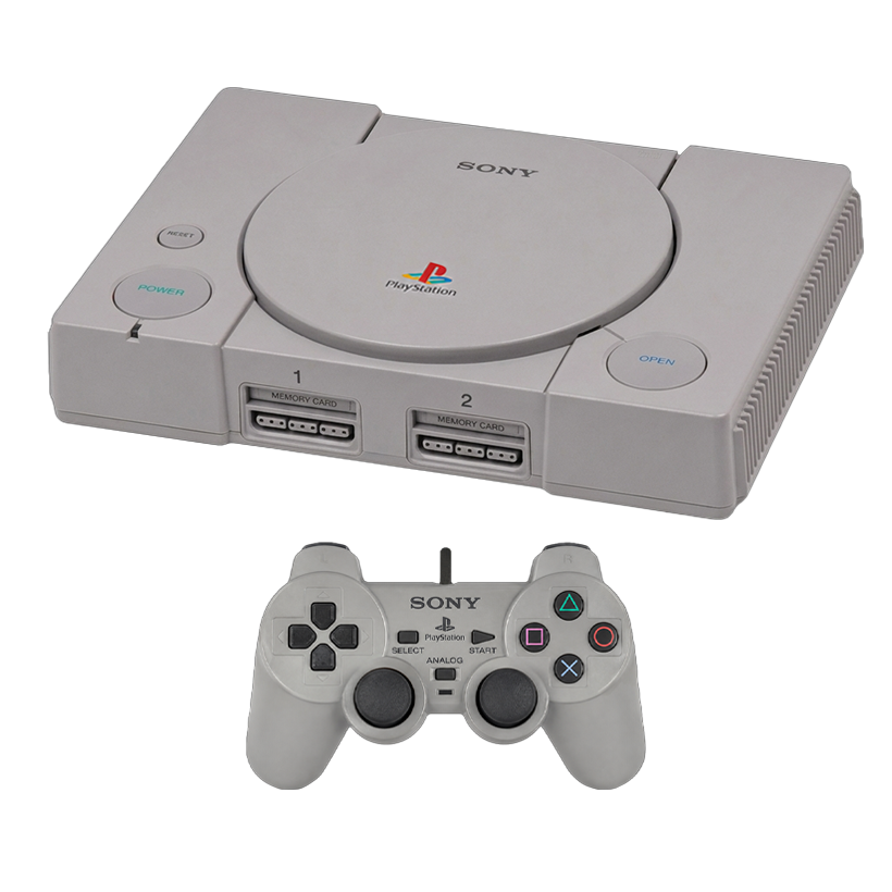 Набор Консоль Sony PlayStation 1 Chip Grey Б/У  + Геймпад Проводной DualShock - Retromagaz