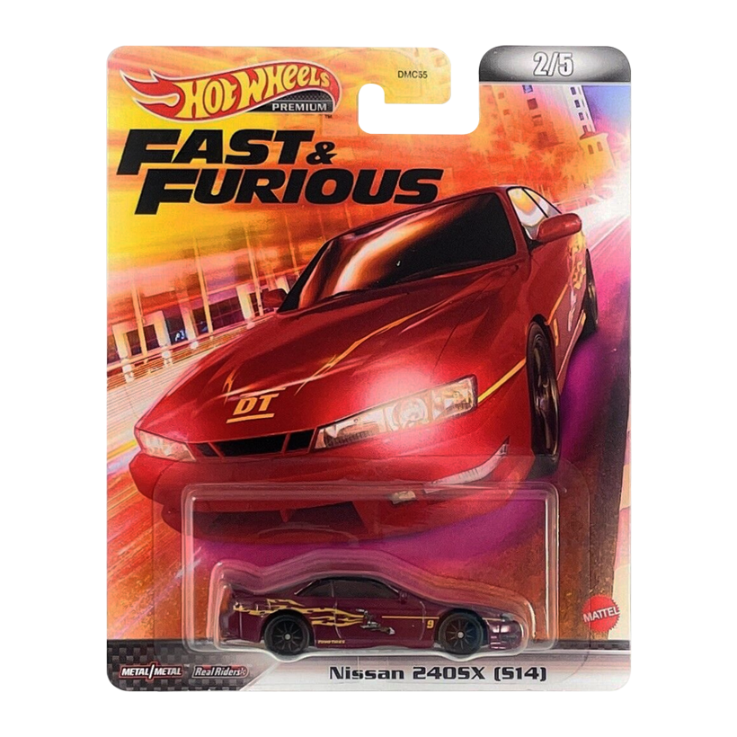 Машинка Premium Hot Wheels Nissan 240SX (S14) Fast & Furious 1:64 HCP27 Dark Red - Retromagaz