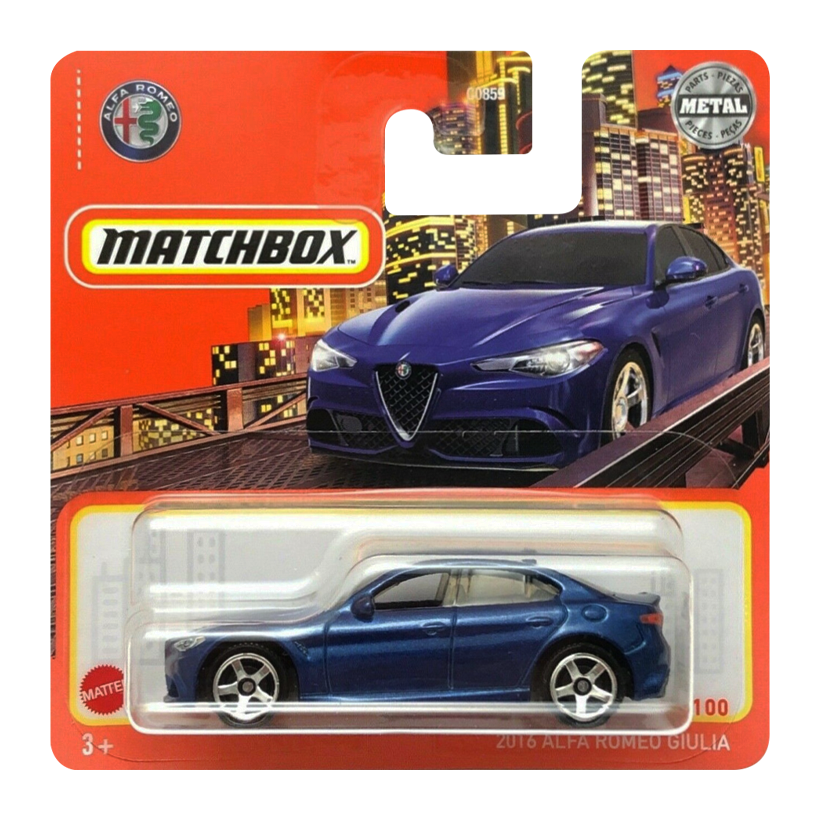 Машинка Большой Город Matchbox 2016 Alfa Romeo Giulia Metro 1:64 HFR89 Blue - Retromagaz