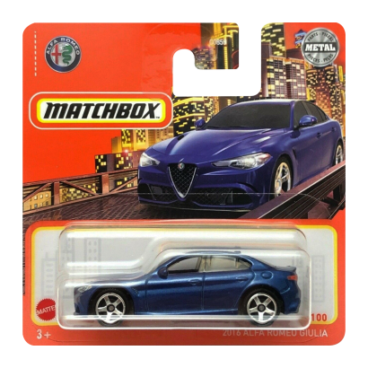 Машинка Большой Город Matchbox 2016 Alfa Romeo Giulia Metro 1:64 HFR89 Blue - Retromagaz