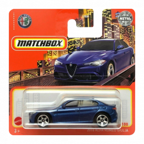 Машинка Велике Місто Matchbox 2016 Alfa Romeo Giulia Metro 1:64 HFR89 Blue - Retromagaz