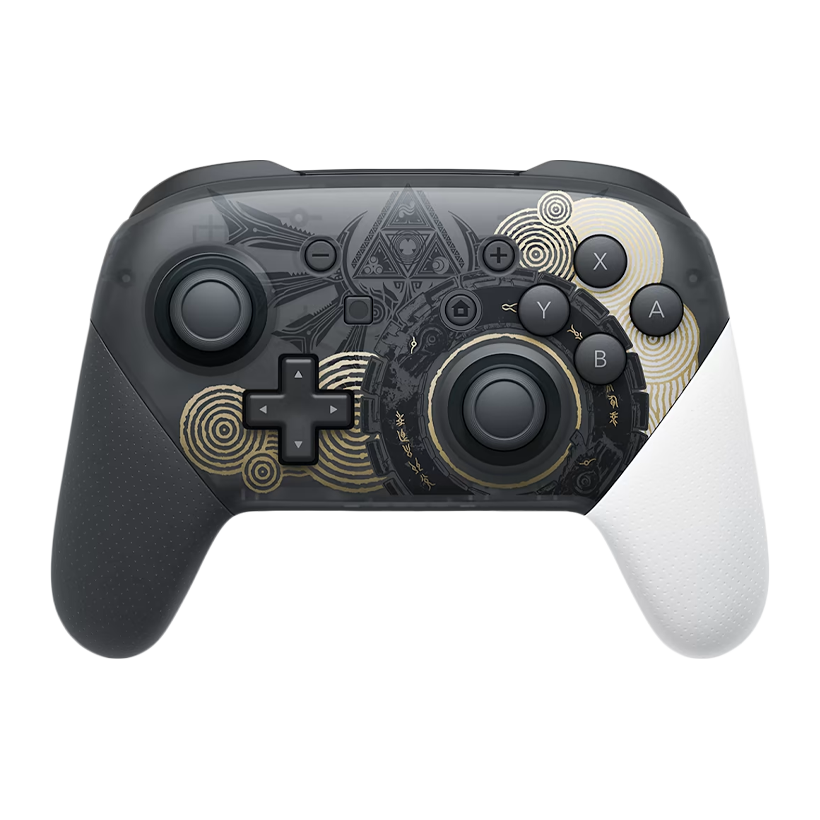 Геймпад Беспроводной Nintendo Switch Pro Controller The Legend of Zelda: Tears of the Kingdom Limited Edition Black Gold Б/У - Retromagaz