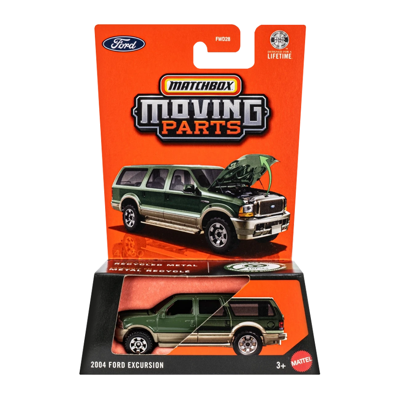 Тематична Машинка Matchbox 2004 Ford Excursion Moving Parts 1:64 JHV60 Green - Retromagaz