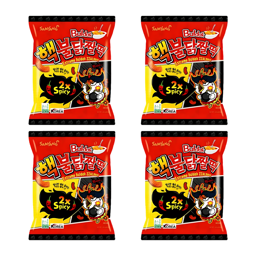 Набор Снеки 4шт Samyang Chicken flavor Zzaldduk Spicy x2 80g - Retromagaz