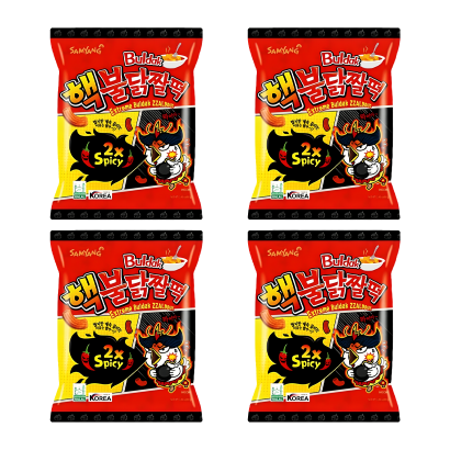 Набір Снеки 4шт Samyang Chicken flavor Zzaldduk Spicy x2 80g - Retromagaz