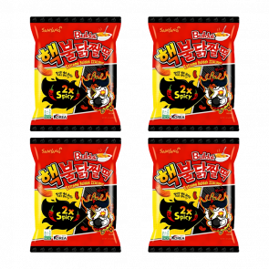 Набір Снеки 4шт Samyang Chicken flavor Zzaldduk Spicy x2 80g - Retromagaz