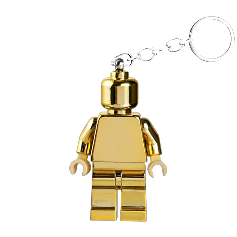 Брелок Lego Gold Minifigure Золота Мініфігурка Ideas 850807 Новий - Retromagaz
