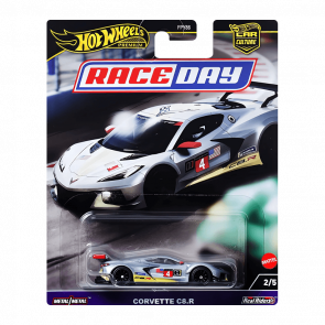 Машинка Premium Hot Wheels Corvette C8.R Race Day 1:64 HRV95 Silver - Retromagaz