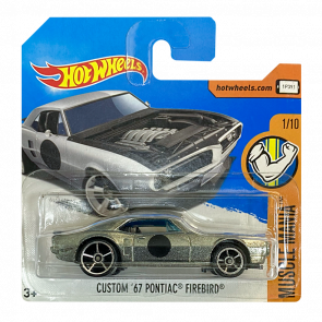Машинка Базова Hot Wheels Custom '67 Pontiac Firebird Muscle Mania 1:64 DTW82 Silver