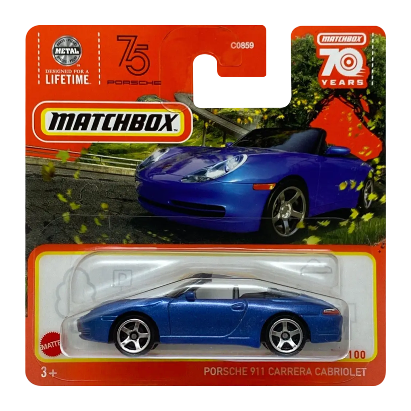 Машинка Большой Город Matchbox Porsche Porsche 911 Carrera Cabriolet Highway 1:64 HLD16 Blue - Retromagaz