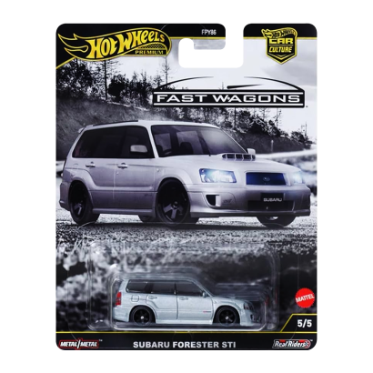 Машинка Premium Hot Wheels Subaru Forester STi Fast Wagons 1:64 JBK87 Grey - Retromagaz