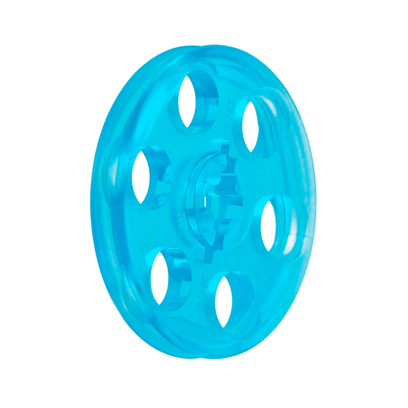 Колесо 2шт Lego Диск Wedge Belt 3 x 3 4185 2786 49750 4182959 6096296 Trans-Light Blue Б/У - Retromagaz