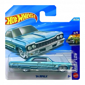 Машинка Базовая Hot Wheels '64 Impala Layin Low 1:64 JJM18 Blue - Retromagaz