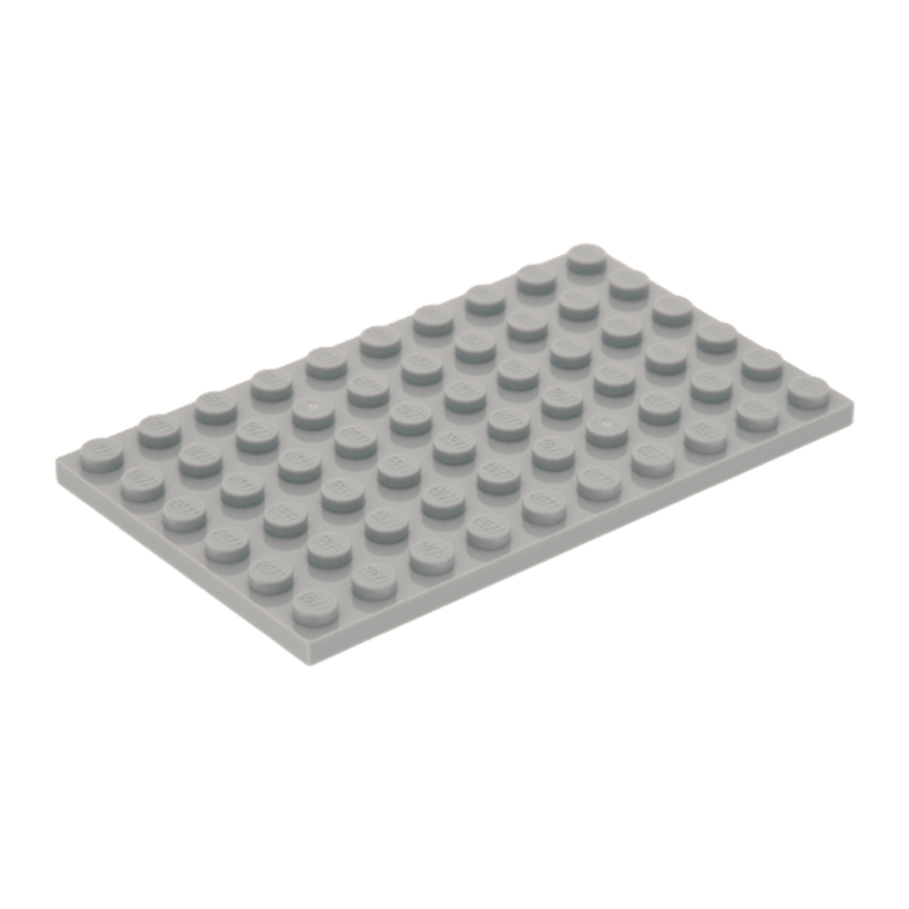 Пластина 4шт Lego Звичайна 6 x 10 3033 303302 4211405 Light Bluish Grey Б/У - Retromagaz