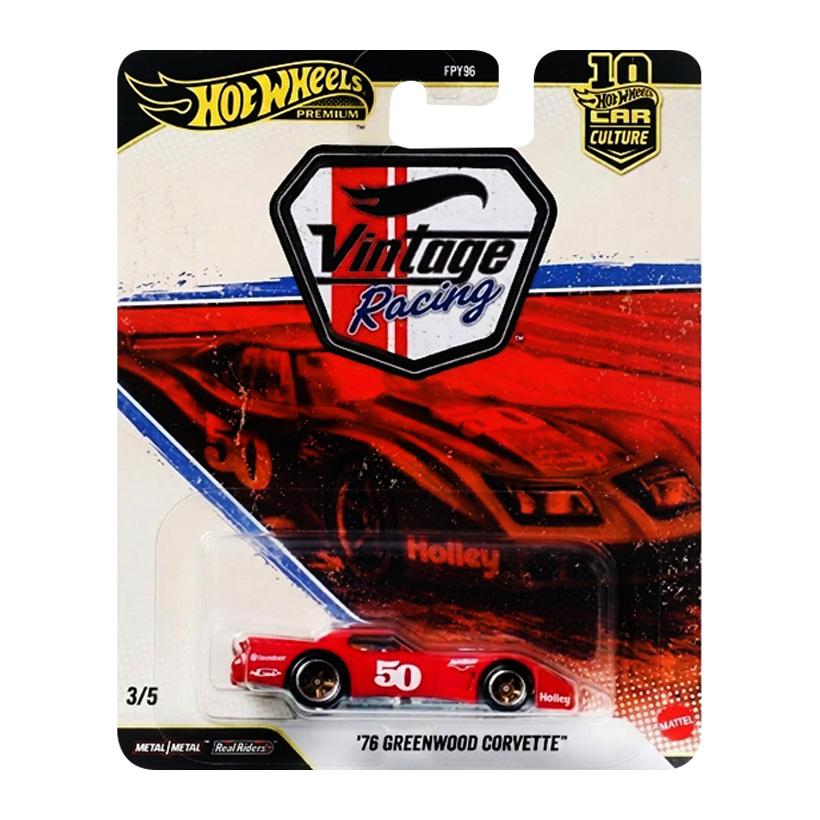 Машинка Premium Hot Wheels '76 Greenwood Corvette Vintage Racing Club 1:64 JKF24 Red - Retromagaz
