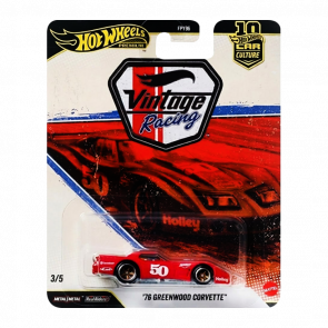 Машинка Premium Hot Wheels '76 Greenwood Corvette Vintage Racing Club 1:64 JKF24 Red - Retromagaz