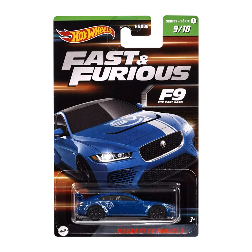 Тематична Машинка Hot Wheels Jaguar XE SV Project 8 Fast & Furious 1:64 HNR88/HNT09 Blue - Retromagaz