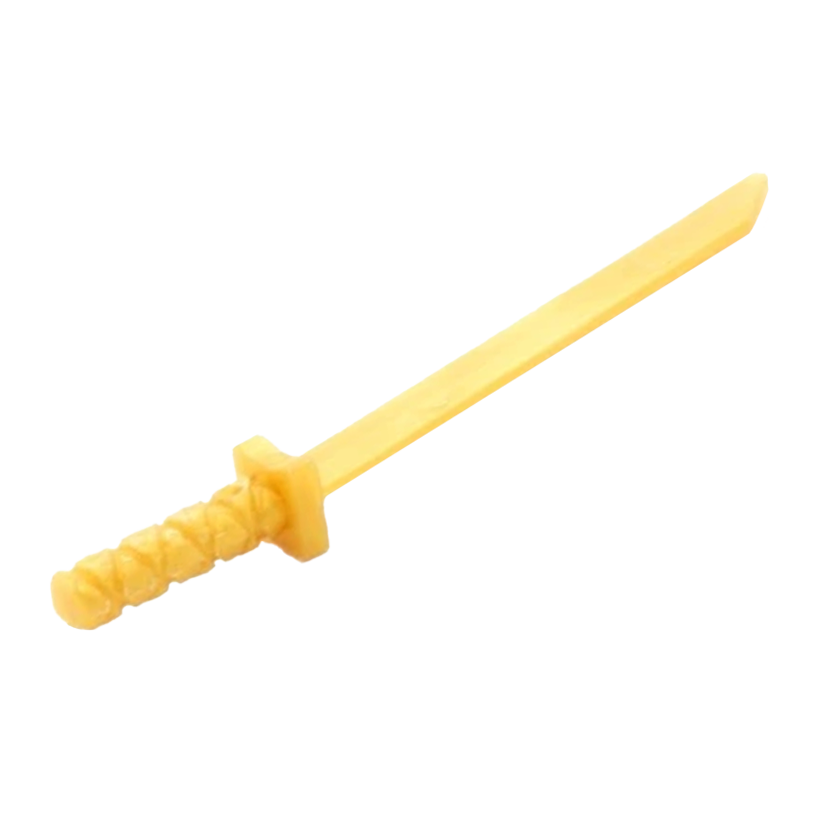Зброя 4шт Lego Меч Shamshir Katana 21459 30173b 6374068 Bright Light Yellow Б/У - Retromagaz