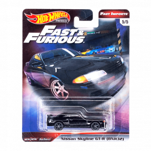 Машинка Premium Hot Wheels Nissan Skyline GT-R (BNR32) Fast & Furious 1:64 GBW79 Black