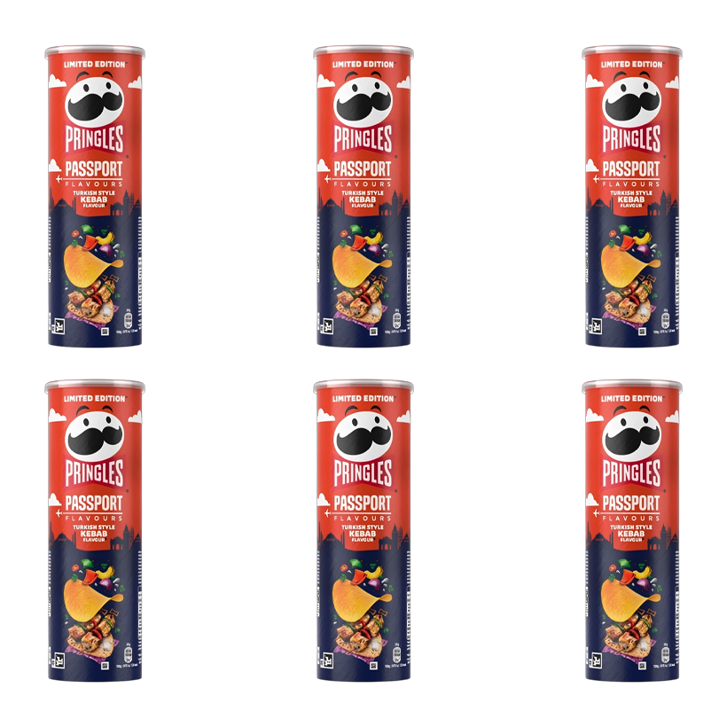 Набор Чипсы 6шт Pringles Passport Flavours Turkish Style Kebab 165g - Retromagaz