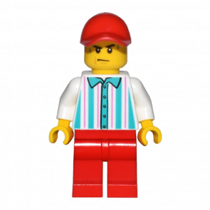Фігурка Lego 973pb3548 Hot Dog Vendor Red Legs and Cap City Recreation cty1434 1 Б/У - Retromagaz