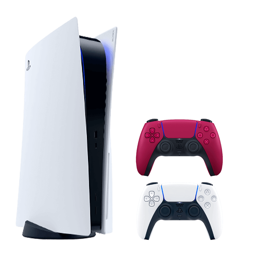 Набір Консоль Sony PlayStation 5 Blu-ray 825GB White Новий + Геймпад Бездротовий DualSense Cosmic Red - Retromagaz