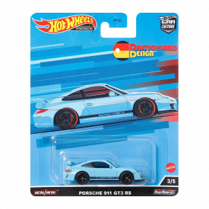 Машинка Premium Hot Wheels Porsche 911 GT3 RS Deutschland Design 1:64 HCJ94 Light Blue