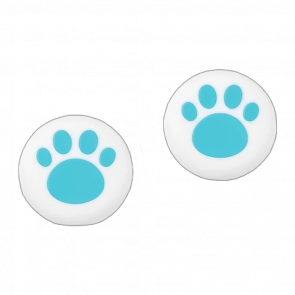 Накладки на Стіки 2шт RMC Cat Paw Nintendo Switch Wii Steam Deck Blue- White - Retromagaz