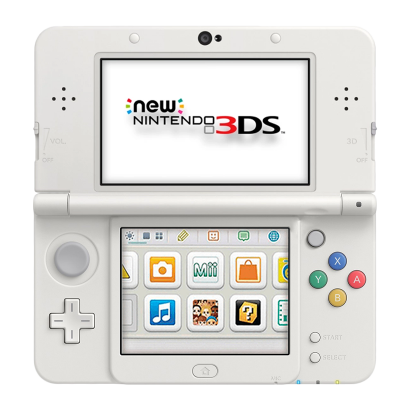 Консоль Nintendo 3DS FAT New Модифицированная 32GB White + 10 Встроенных Игр Б/У - Retromagaz