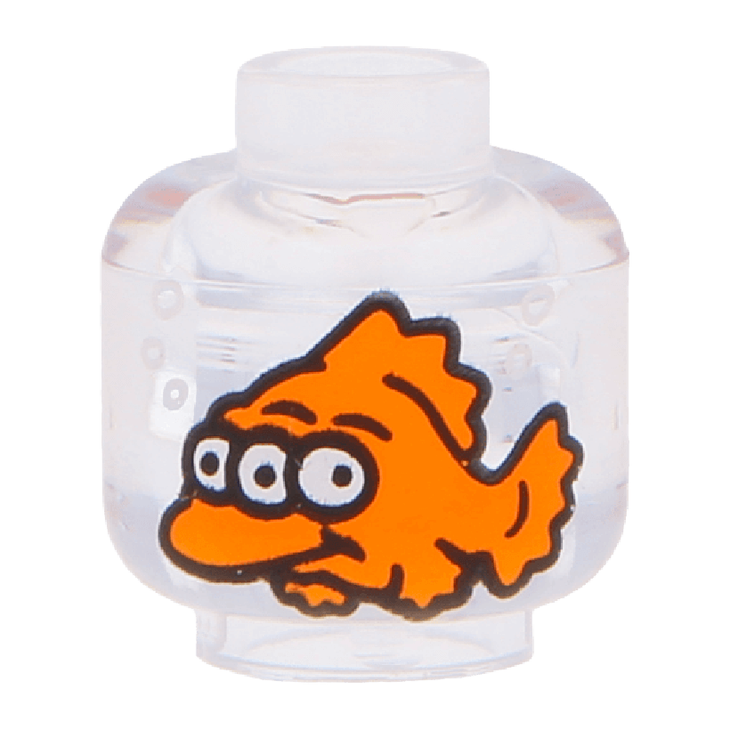 Фігурка Lego Вода Head without Face 3-Eyed Orange Fish Pattern Animals 3626pb1109 6069899 Trans-Clear Б/У - Retromagaz