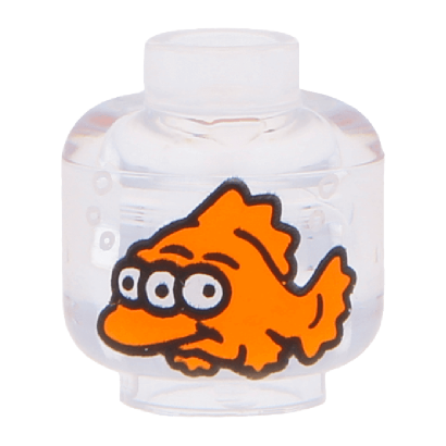 Фигурка Lego Head without Face 3-Eyed Orange Fish Pattern Animals Вода 3626cpb1109 30011cpb1109 6069899 Trans Clear Б/У - Retromagaz