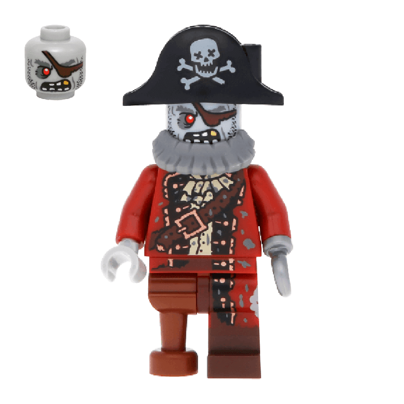 Фигурка Lego Series 14 Zombie Pirate Collectible Minifigures col14-2 col212 Б/У - Retromagaz