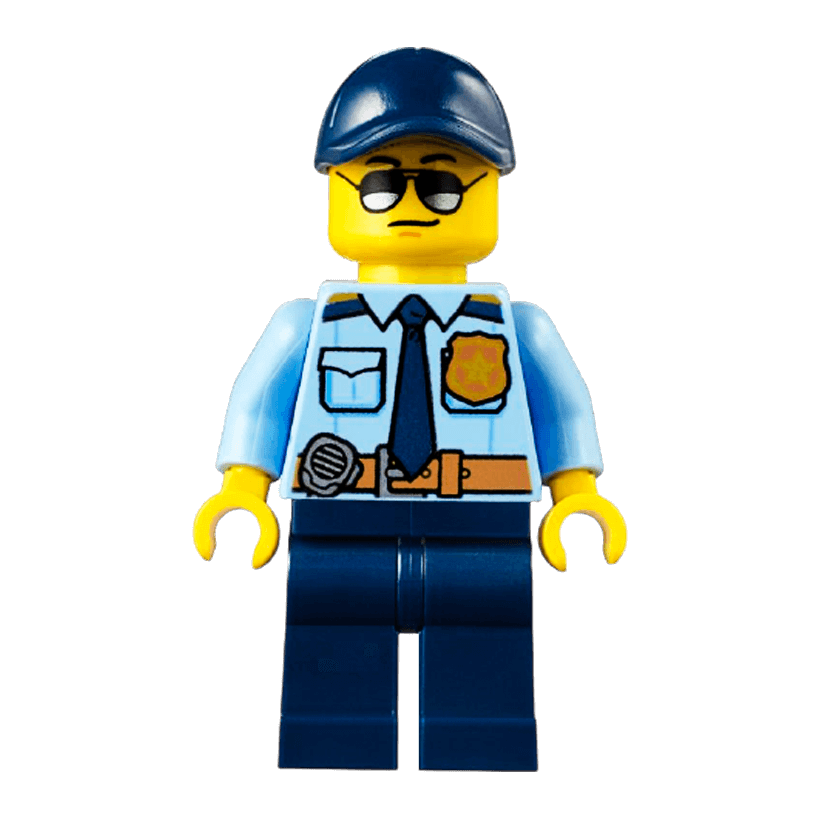 Фігурка Lego Police 973pb2600 Officer Shirt with Dark Blue City cty0981 Б/У - Retromagaz