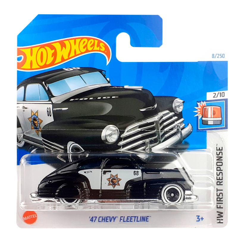 Машинка Базова Hot Wheels '47 Chevy Fleetline Treasure Hunts First Response 1:64 HTF15 Black - Retromagaz