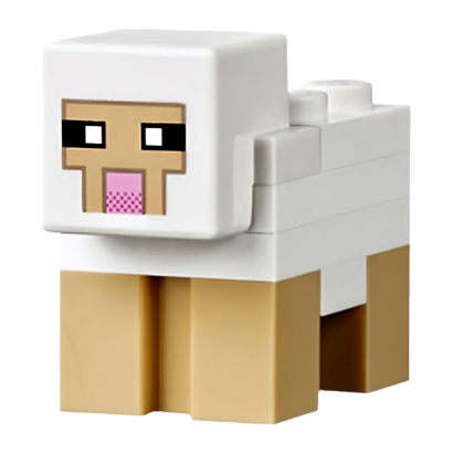 Фигурка Lego Minecraft Sheep White Brick 2 x 2 on Back Built Games minesheep01 Б/У - Retromagaz