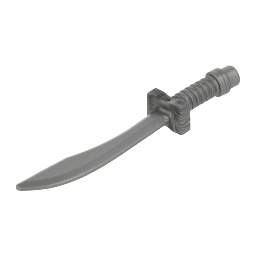 Оружие 4шт Lego Меч Saber Dao Curved Blade and Hilt with Bar End 25111 6172879 Flat Silver Б/У - Retromagaz