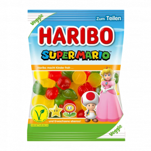 Цукерки Жувальні Haribo Super Mario Princess Peach Vegetarian Veggie 175g - Retromagaz