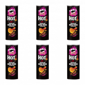 Набір Чипси 6шт Pringles 1шт Hot Smokin' BBQ RIBS Flavour 160g 5053990175949 Набір Чипси 6шт Pringles 1шт Hot Smokin' BBQ RIBS Flavour 160g 5053990175949 - Retromagaz
