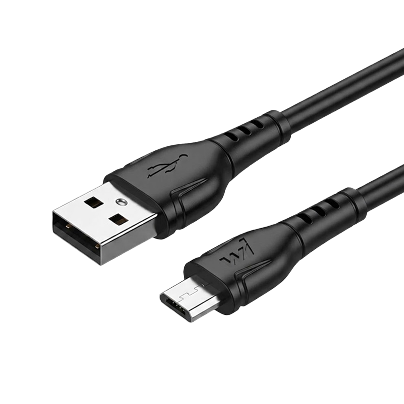 Кабель Wibrand Boa PVC charging data cable for USB 2.0 - Micro-USB Black 1m Новий - Retromagaz