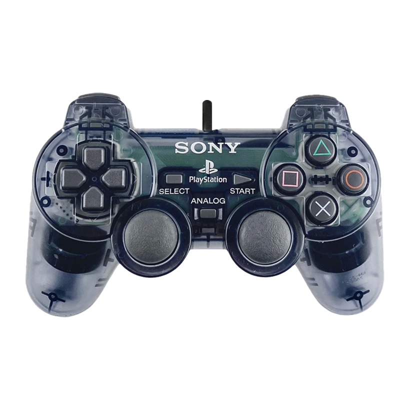 Геймпад Проводной Sony PlayStation 2 SCPH-10010 DualShock 2 Smoke Clear Grey 2.5m Б/У - Retromagaz