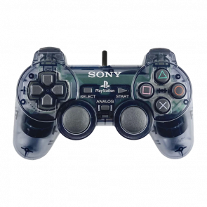 Геймпад Дротовий Sony PlayStation 2 SCPH-10010 DualShock 2 Smoke Clear Grey Б/У - Retromagaz