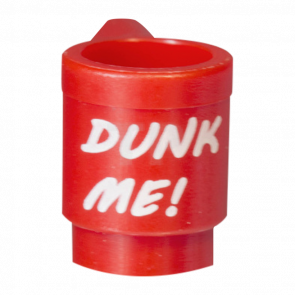 Посуда Lego Cup with White 'DUNK ME!' Pattern 3899pb003 6041388 Red Б/У