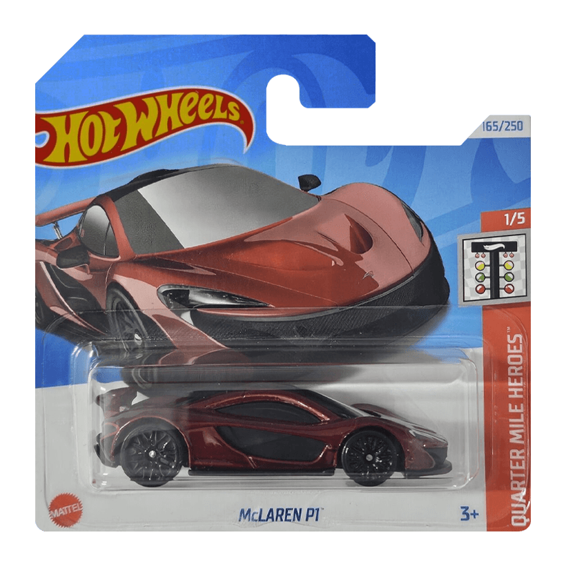 Машинка Базова Hot Wheels McLaren P1 Quarter Mile Heroes 1:64 HTD92 Red - Retromagaz