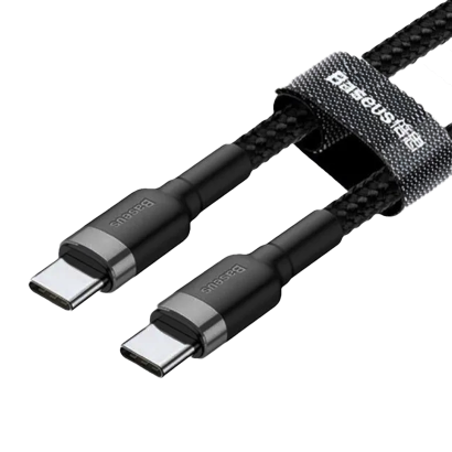 Кабель Baseus Cafule PD2.0 60W USB Type-C - USB Type-C Black 1m - Retromagaz